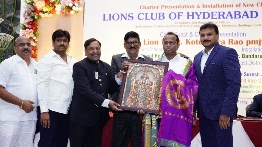 Lions Club of Hyderabad Bhooja Charter Ceremony Marks a New Era of Community Service