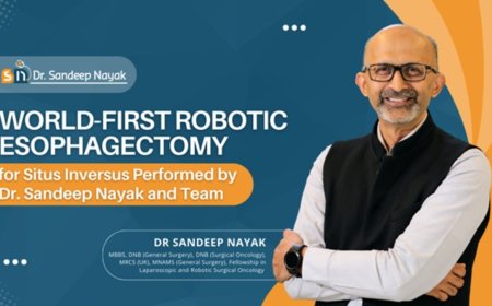 Dr Sandeep Nayak Performs World First Robotic Esophagectomy on Patient with Situs Inversus