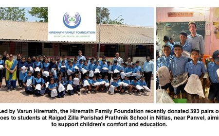 Varun Hiremath Leads Initiative to Donate Footwear to Rural School Children in Maharashtra