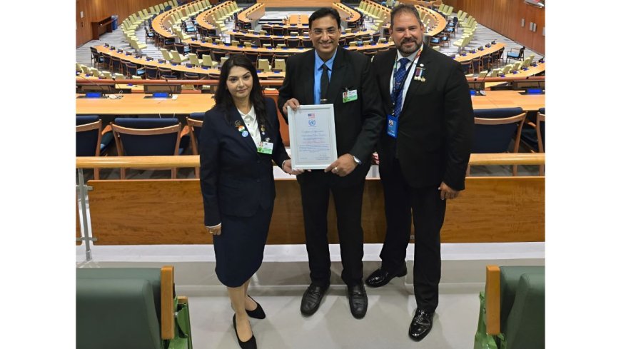 Dr. Arpit Chopra Jain Honored at United Nations Headquarters in New York