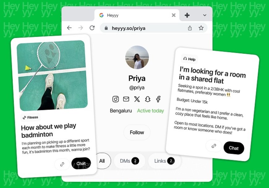 Aisle Founder Launches Heyyy - A Link-in-Bio Social Network