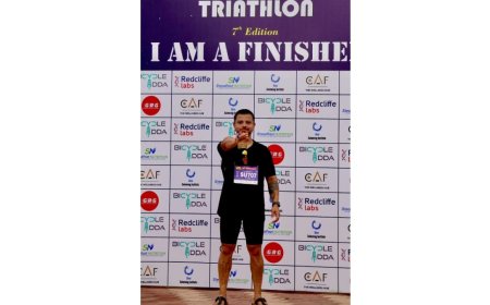 Rishikesh-based athlete Niraj Borah secured podium finish at HR 26 Triathlon in Gurugram
