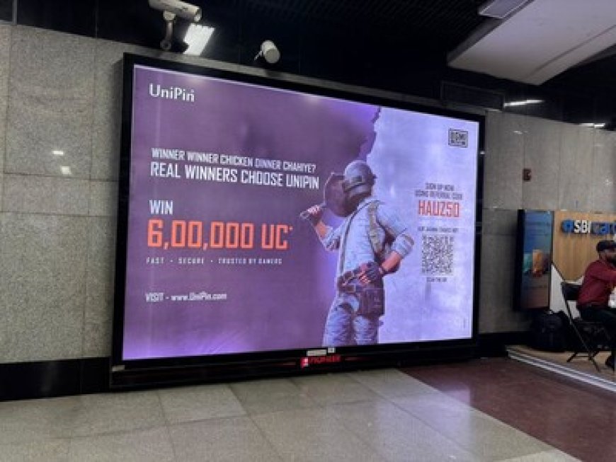 UniPin India Launches First-Ever Delhi Metro Campaign: "Spot Us & Win Lakhs of Gaming Credits"