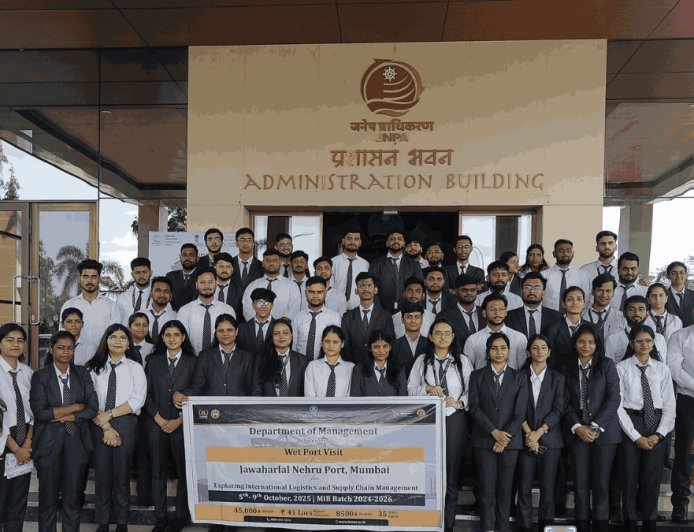 Experiential Learning in Action: Wet Port Visit at JNPT, Mumbai