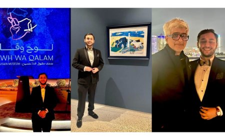 Vivek Abrol and Abeer Abrol, were honoured guests at the historic opening of Lawh Wa Qalam: M. F. Husain Museum in Doha