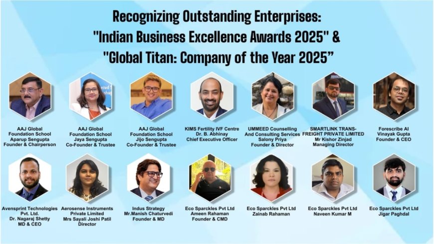 Recognizing Outstanding Enterprises: ‘Indian Business Excellence Awards 2025’ & ‘Global Titan: Company of the Year 2025’
