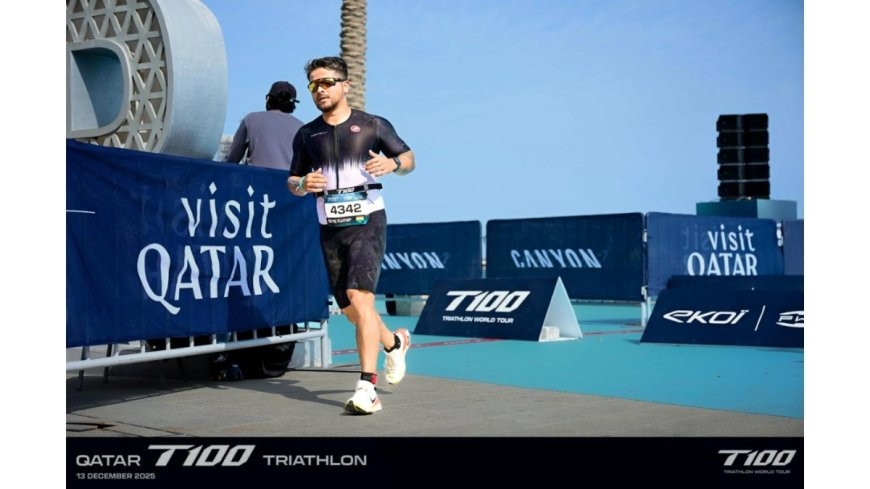 Niraj Kumar Borah finishes Qatar T100 AG Sprint Triathlon, builds momentum for Chennai Ironman 5150 on 11 January 2026