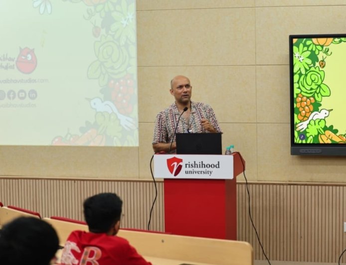 Two-Time Emmy Nominated Animator Vaibhav Kumaresh Conducts Masterclass at the School of Design, Rishihood University