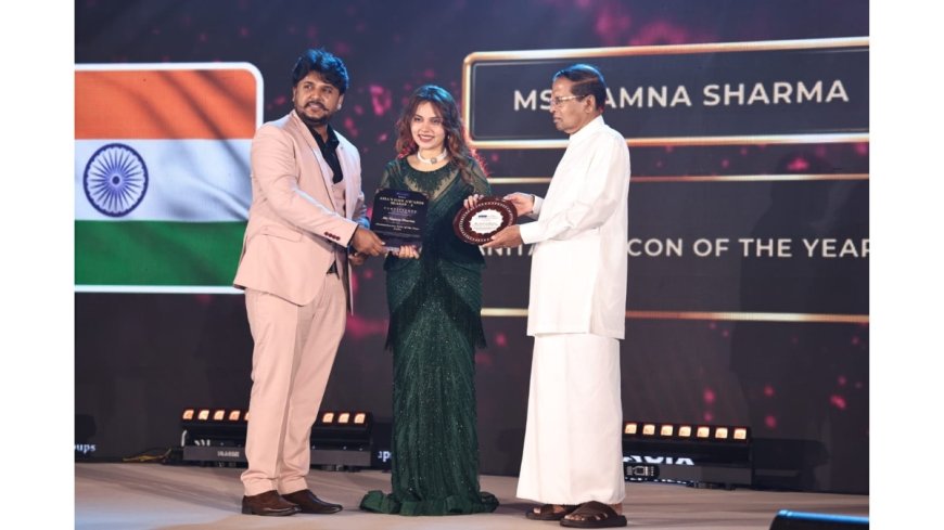 A Moment of Global Pride: Kamna Sharma Honored by Sri Lanka’s 7th President, Maithripala Sirisena