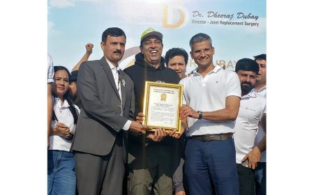 Jaipur Sets a Unique World Record: 220+ Joint Replacement Patients Perform Tadasana Together