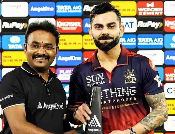 Amravati’s Pride Shines on the IPL Stage as Piyush Nandurkar Presents Angel One Super Six Award to Virat Kohli